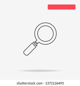 Magnifying glass icon. Vector concept illustration for design.