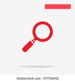 Magnifying glass icon. Vector concept illustration for design.