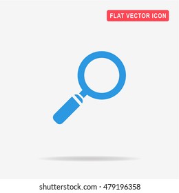 Magnifying glass icon. Vector concept illustration for design.