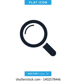 Magnifying Glass Icon Vector Design Template