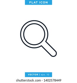 Magnifying Glass Icon Vector Design Template