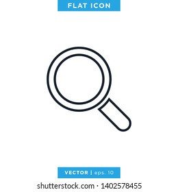 Magnifying Glass Icon Vector Design Template