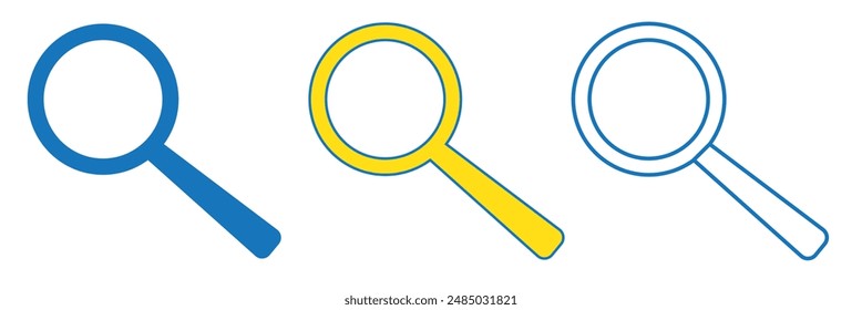 magnifying glass icon vector, filled flat sign, solid pictogram isolated on white, logo illustration