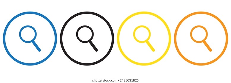 magnifying glass icon vector, filled flat sign, solid pictogram isolated on white, logo illustration
