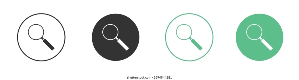 Magnifying glass icon vector, filled flat sign, solid pictogram