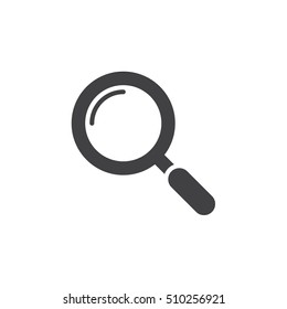 magnifying glass icon vector, filled flat sign, solid pictogram isolated on white, logo illustration
