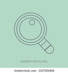 Magnifying glass icon vector flat style for search