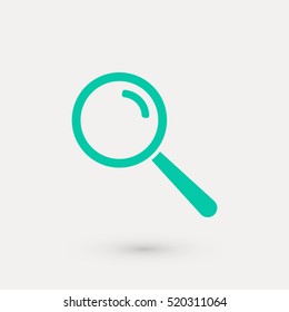 magnifying glass icon vector, flat design best vector icon