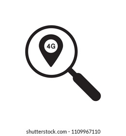 Magnifying glass icon vector illustration template design trendy