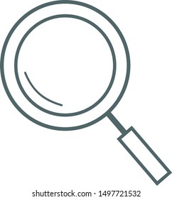 Magnifying glass icon. Vector illustration