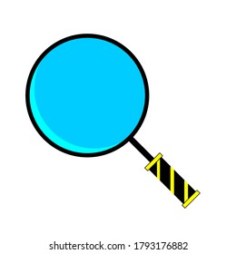 Magnifying glass icon, vector illustration on white background