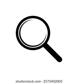 Magnifying glass icon vector illustration isolated on white background.