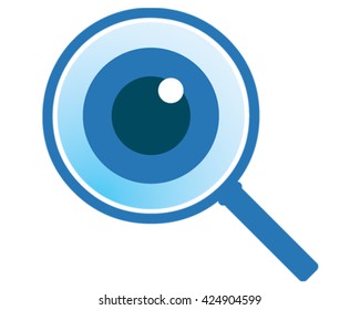 Magnifying Glass Icon. Vector Illustration. 