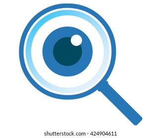 Magnifying Glass Icon. Vector Illustration. 