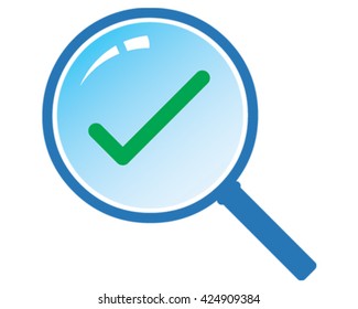 Magnifying Glass Icon. Vector Illustration. 