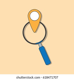 Magnifying glass icon, vector illustration design.