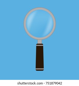 Magnifying glass icon. Vector Illustration