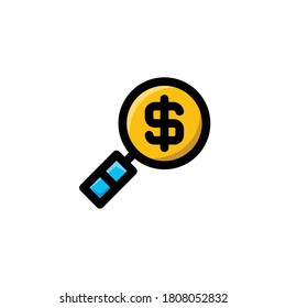 Magnifying Glass Icon, Vector Illustrations.