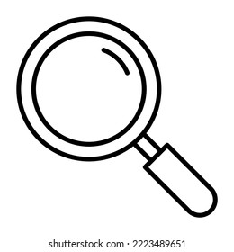 Imagen vectorial de icono de vidrio de aumento. También se puede usar para aplicaciones web, aplicaciones móviles y medios impresos.
