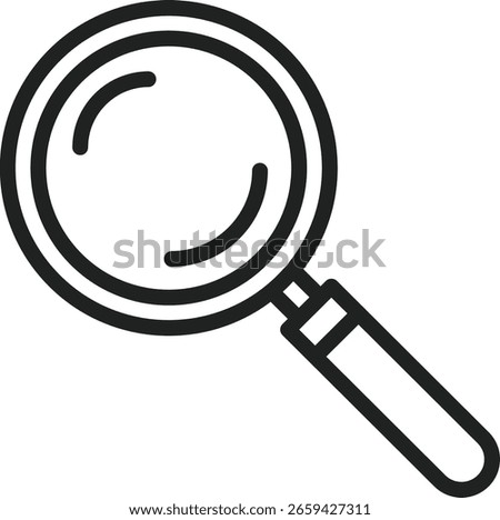 Magnifying Glass icon vector image. Suitable for mobile apps, web apps and print media.