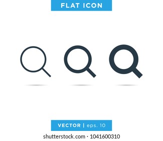 Magnifying Glass Icon Vector Logo Design Template