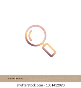 Magnifying Glass Icon Vector Logo Template Illustration Design. Vector EPS 10.