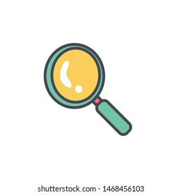 Magnifying glass Icon Vector Logo Template 