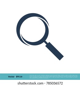 Magnifying Glass Icon Vector Logo Template Illustration Design. Vector EPS 10.