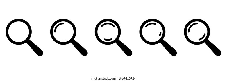Magnifying Glass icon vector. loupe zooming icons illustration. Web or app search icon illustration template.