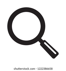 Magnifying glass icon, vector magnifier or loupe sign.