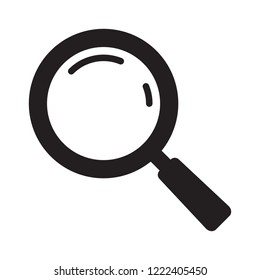 Magnifying glass icon, vector magnifier or loupe sign.