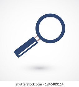 Magnifying glass icon, vector magnifier symbol. Loupe sign isolated on white background
