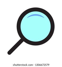 Magnifying glass icon, vector magnifier or loupe sign.