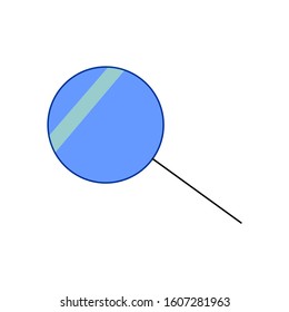 Magnifying glass icon, vector magnifier or loupe sign