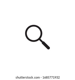 Magnifying glass icon, vector magnifier or loupe sign.