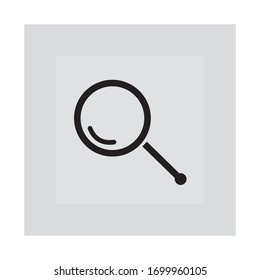 Magnifying glass icon, vector magnifier or loupe sign.