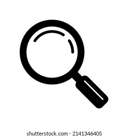 Magnifying glass icon, vector magnifier or loupe sign. Search icon.