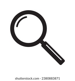Magnifying glass icon, vector magnifier or loupe sign. Search icon.