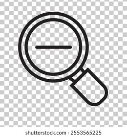 Magnifying glass icon, vector magnifying glass or magnifier sign. Cool web search icon. vector