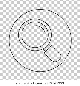 Magnifying glass icon, vector magnifying glass or magnifier sign. Cool web search icon. vector