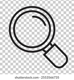 Magnifying glass icon, vector magnifying glass or magnifier sign. Cool web search icon. vector