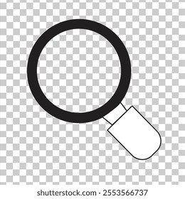 Magnifying glass icon, vector magnifying glass or magnifier sign. Cool web search icon. vector