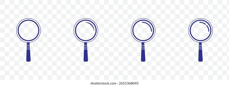 Magnifying glass icon, vector magnifier or loupe sign. Search icon vector. Vector isolated icon.