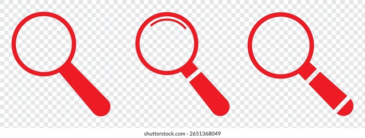 Icono de lupa, lupa de Vector o señal de lupa. Vector de icono de Búsqueda. Vector aislado icono.