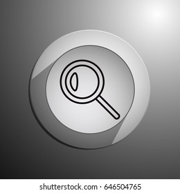Magnifying glass icon, vector magnifier or loupe sign.