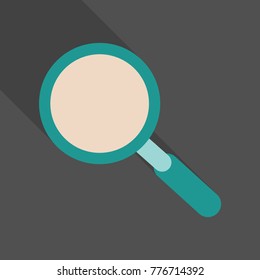 Magnifying glass icon, vector magnifier or loupe sign.