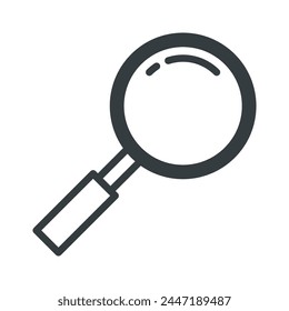 Magnifying glass icon vector on trendy design