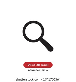 Magnifying glass icon vector. Search sign