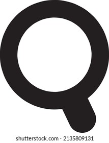 Gläserner Vektorgrafik. Suchzeichen auf weißem Hintergrund.EPS