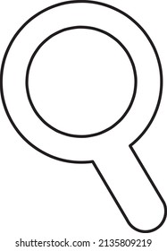 Magnifying glass icon vector. Search sign line art.eps